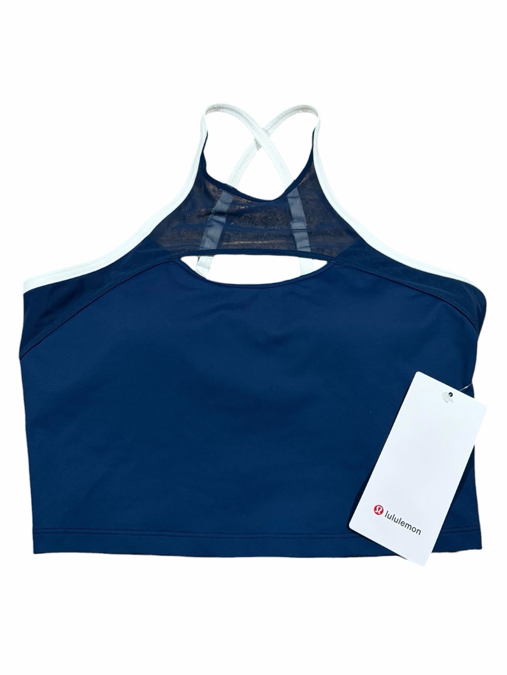 NWT Lululemon Ace Advantage Mesh-Panel Tennis Tank (Club Blue/White) Size L